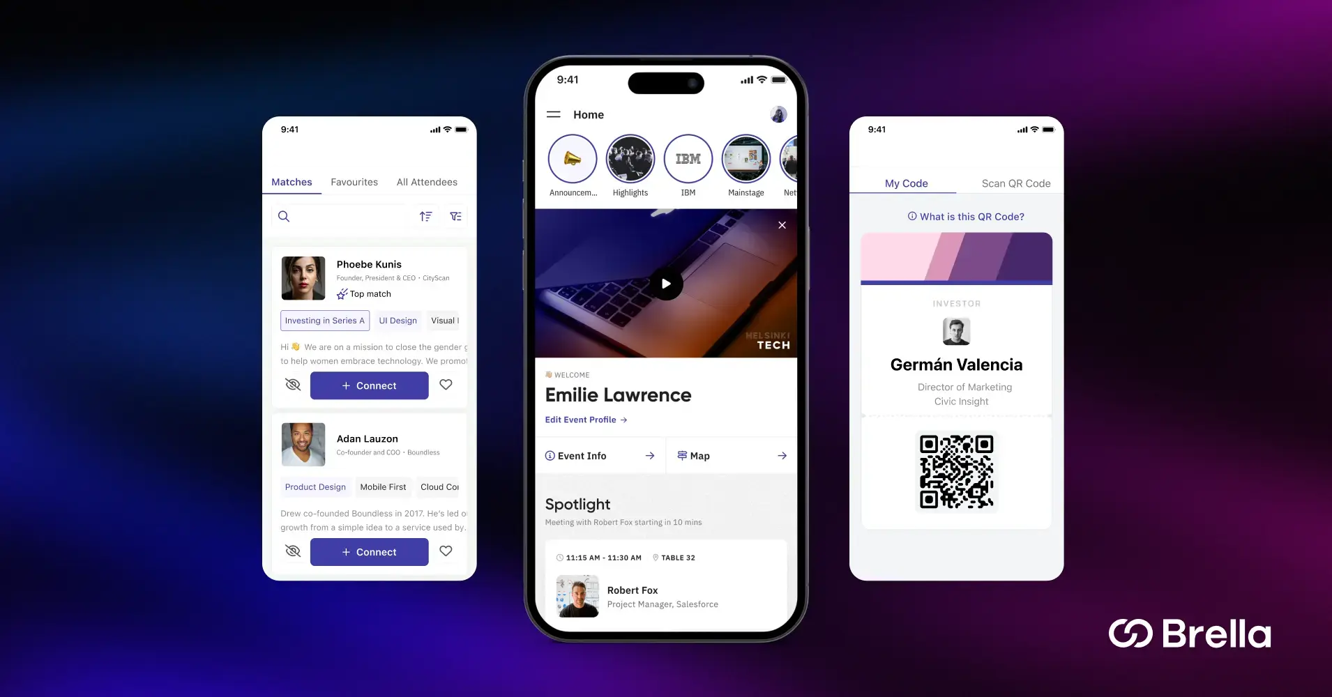 Brella networking app preview