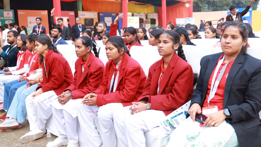 Students taking part in an Aavishkaar Foundation workshop